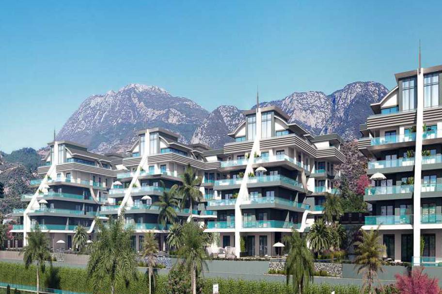Apartments for sale in a project in nature in Alanya Oba